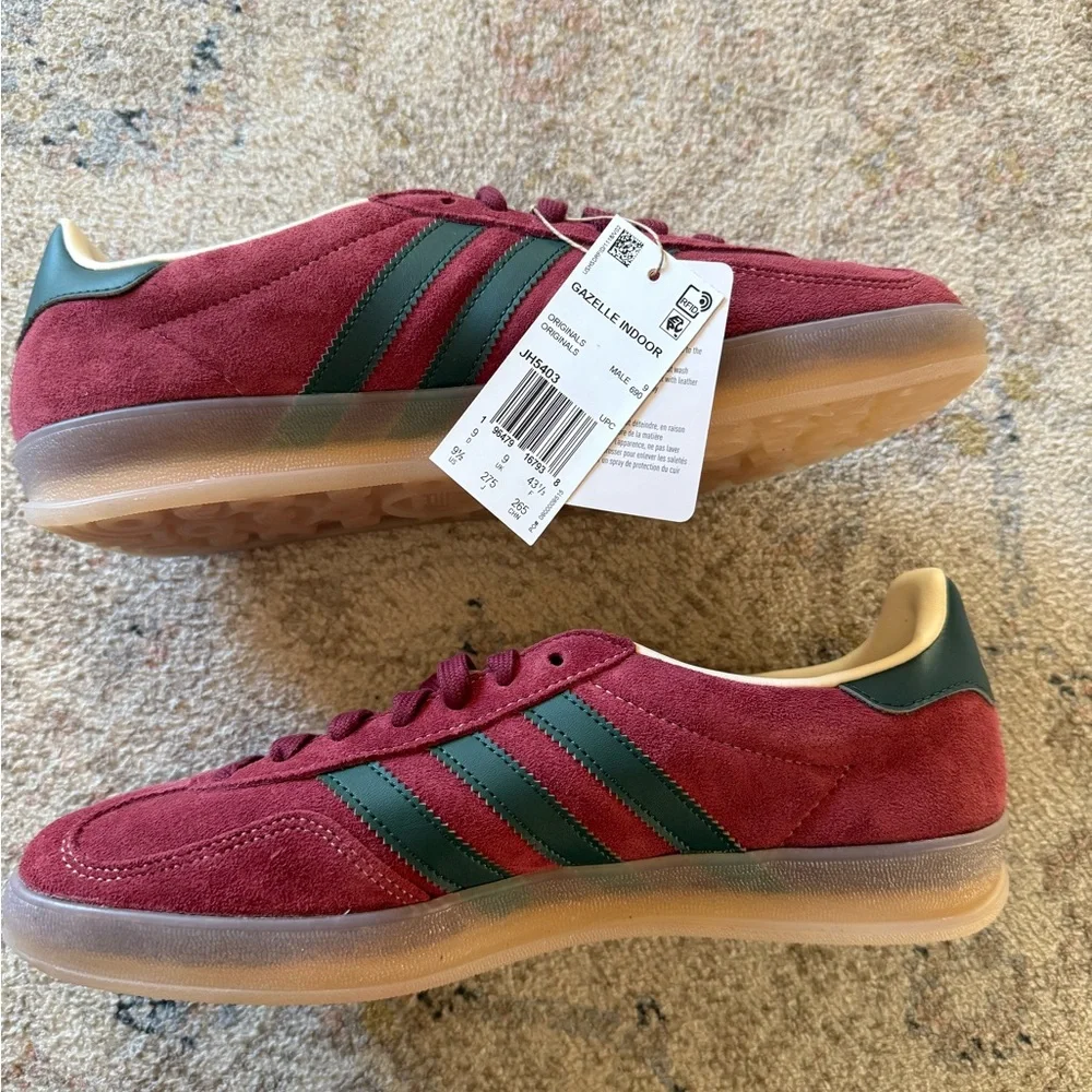 Adidas Gazelle Indoor Shadow Maroon / Green / Off White (JH5403)